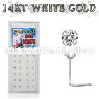 wgszc l shape nose studs gold nose