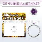 whge1 nose hoop gold ear lobe