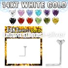 wszhc1 l shape nose studs gold nose