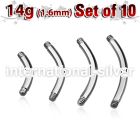 xbn14g loose body jewelry parts surgical steel 316l belly button