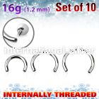 xcb16gin loose body jewelry parts surgical steel 316l 