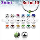 xdpbc3 loose body jewelry parts surgical steel 316l 