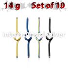 xintb14g loose body jewelry parts anodized surgical steel 316l belly button