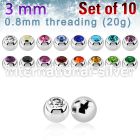 xjb3xs surgical steel body jewelry parts piercing