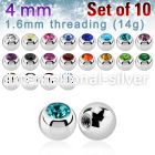 xjb4 loose body jewelry parts surgical steel 316l belly button