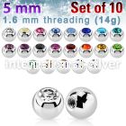 xjb5 loose body jewelry parts surgical steel 316l belly button