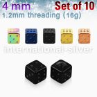 xsdit4s loose body jewelry parts anodized surgical steel 316l belly button