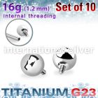 xubal4si titanium 4mm balls internal threading bars