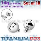 xubal5i titanium 5mm balls internal threading bars