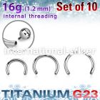 xucb16gi titanium internal threading horseshoe bars 10pcs