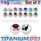 xujb5 loose body jewelry parts titanium g23 implant grade belly button