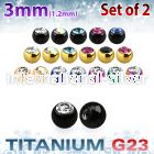xujbt3s loose body jewelry parts anodized titanium g23 implant grade 