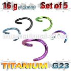 xutsp16g loose body jewelry parts anodized titanium g23 implant grade 