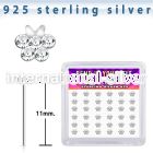 yxbufc36 silver bend it to fit nose studs 22g butterfly 36