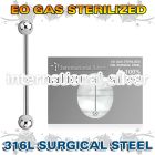 zbbind surgical steel industrial barbell sterilized