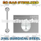 zbbs straight barbells surgical steel 316l tongue
