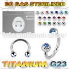 zucbe2c sterilized titanium horseshoe gem balls