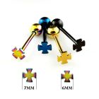 bbtcr straight barbells anodized surgical steel 316l tongue