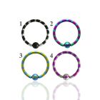 bctl14 hoops captive rings anodized surgical steel 316l eyebrow