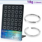 brsegh26 surgical steel hinged segment hoops 30pcs