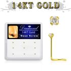 dgsc15 l shape nose studs gold nose