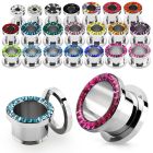 fscpcr tunnels gauges surgical steel 316l ear lobe