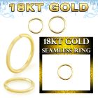 ggsel20 18 karat yellow gold seamless hoop ring 20g