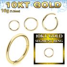 gisegh16 10 karat yellow gold 16g hinged segment hoop