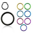 segt14 seamless segment rings anodized surgical steel 316l ear lobe