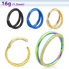 sgtsh12 anodized steel hinged segment hoop plain twisted