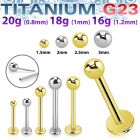 ulbnob astm f 136 titanium threadless push in labret ball