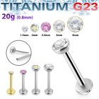 ulbpisz20 titanium labret stud 20g threadless push in top