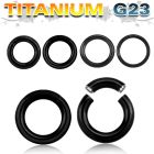 utsg seamless segment rings anodized titanium g23 implant grade ear lobe