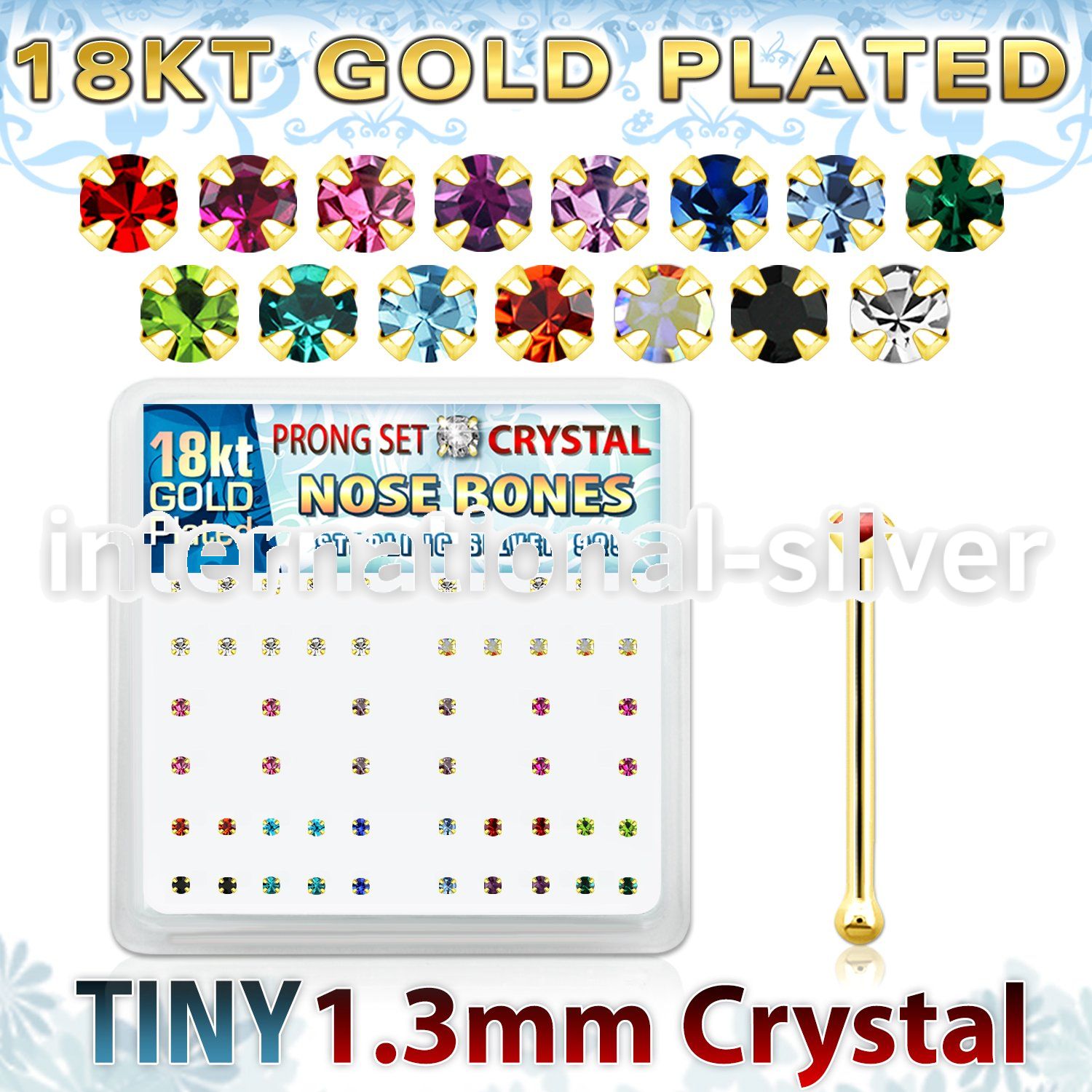 18bp6xm nose bone silver 925 nose