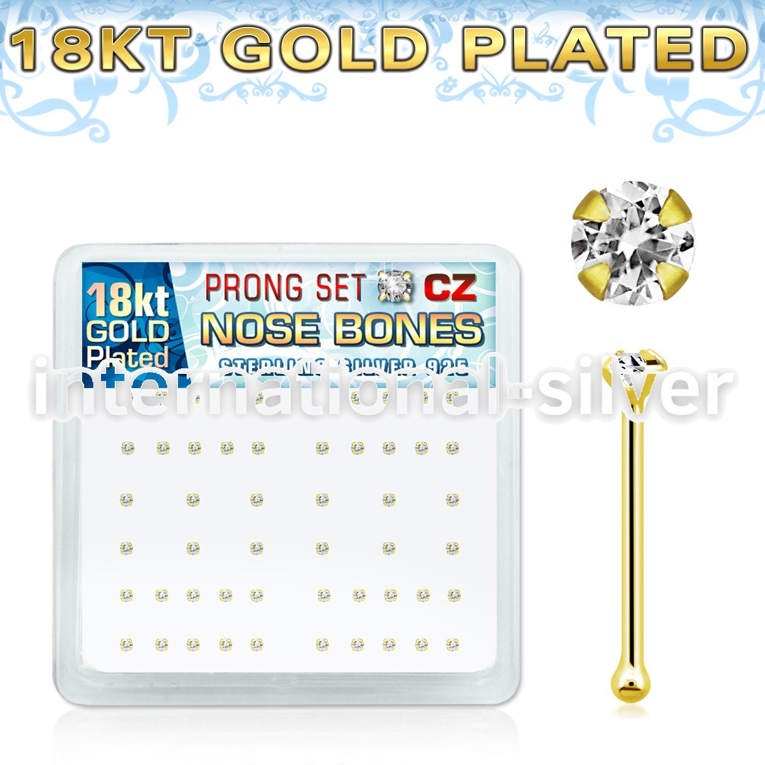 18nbzbc nose bone silver 925 nose