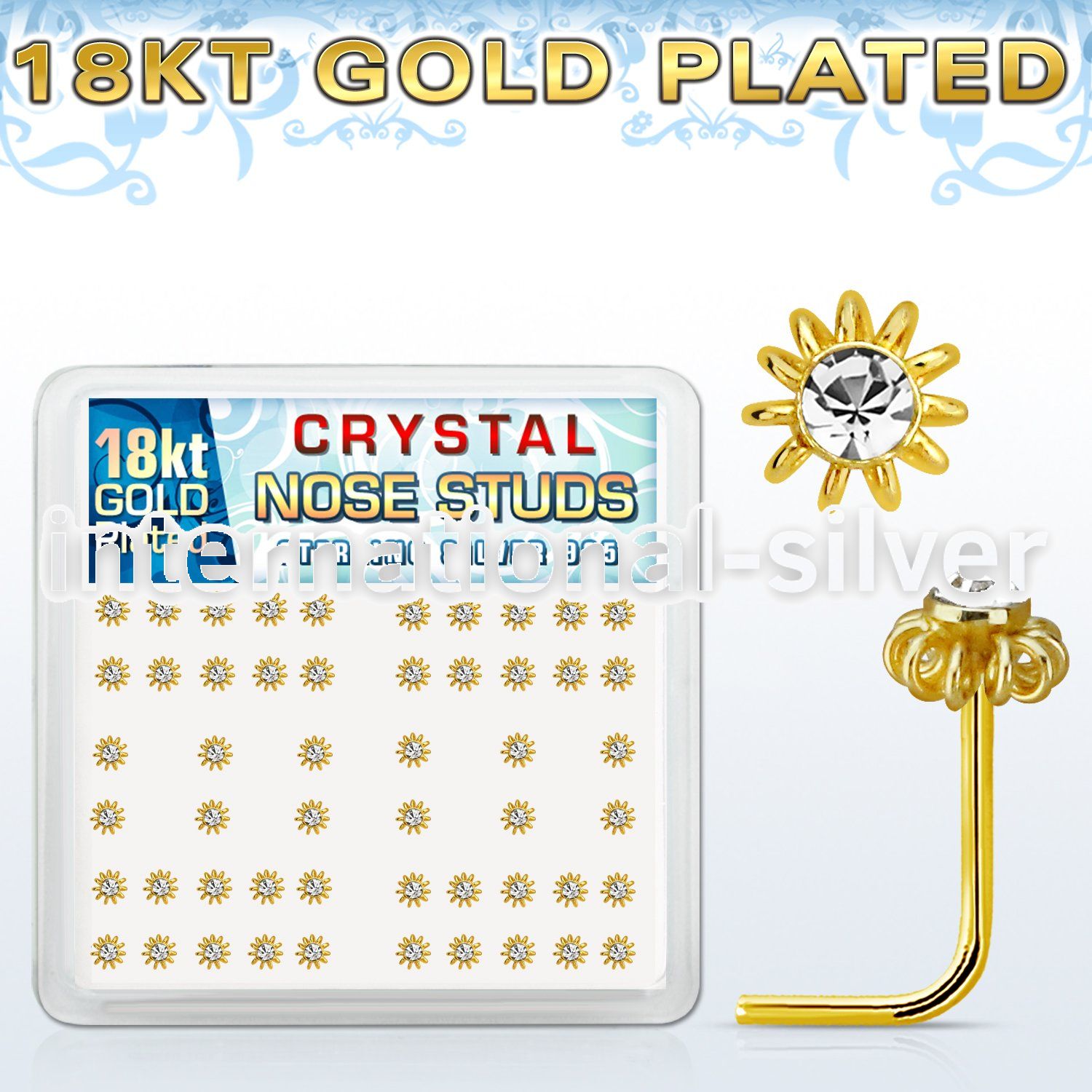 18nsfwxc l shape nose studs silver 925 nose