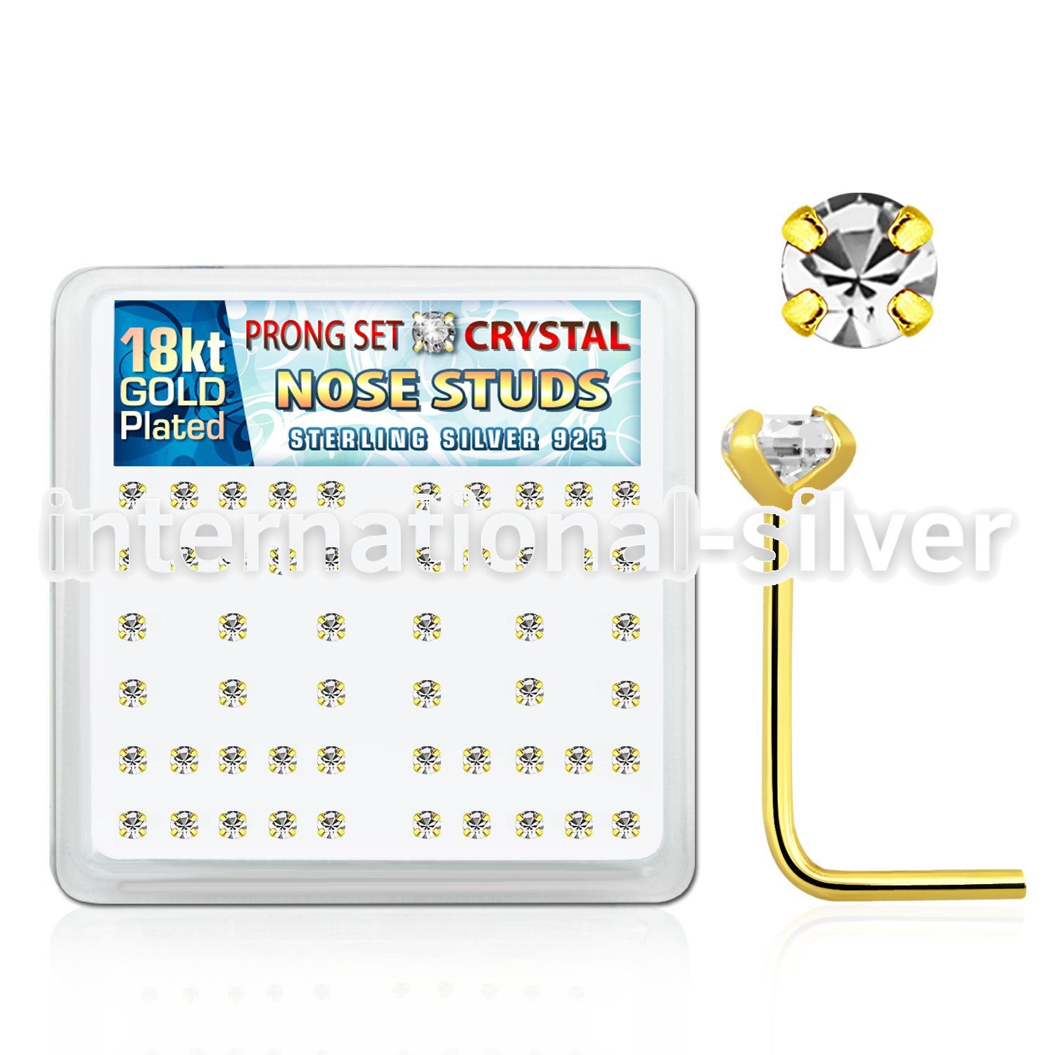 18sp19xc l shape nose studs silver 925 nose