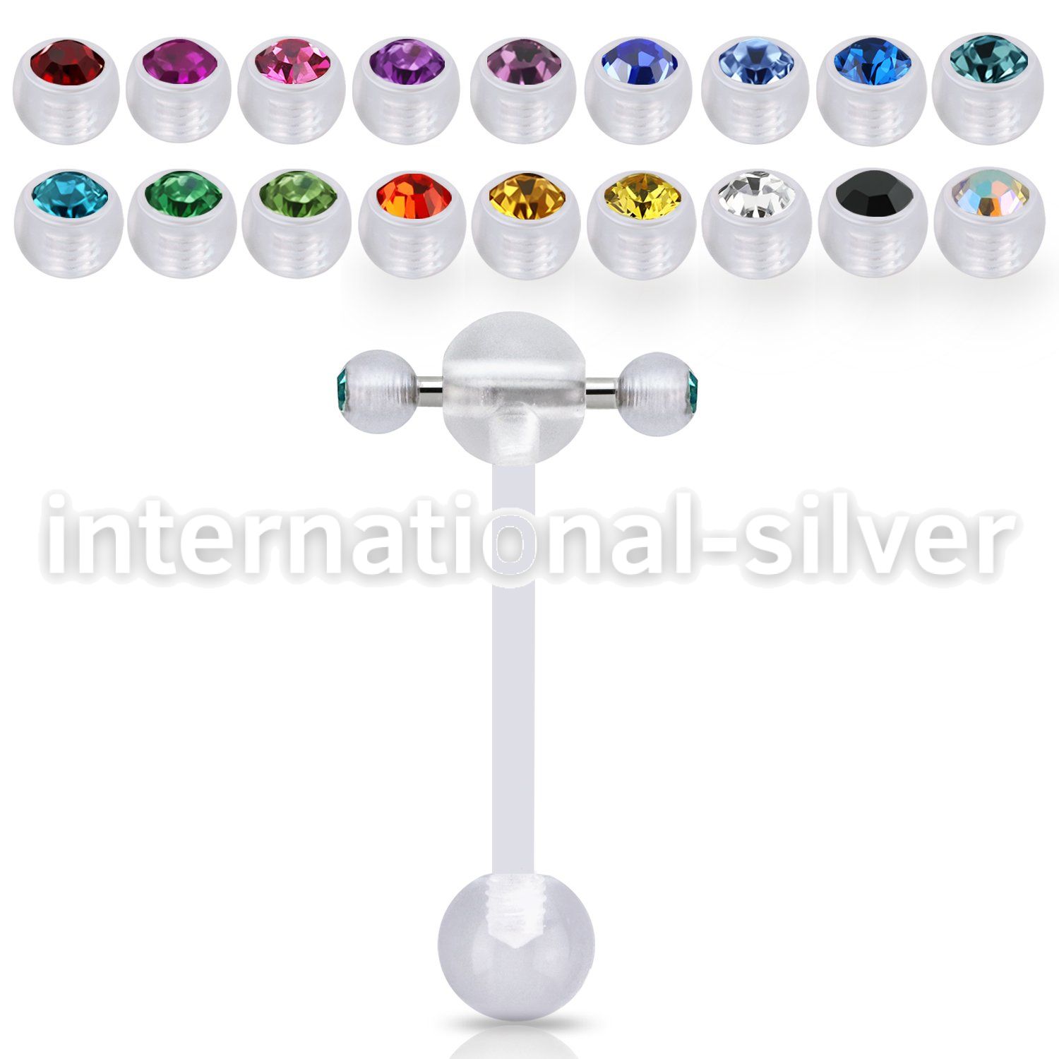 abbajspn straight barbells acrylic body jewelry tongue