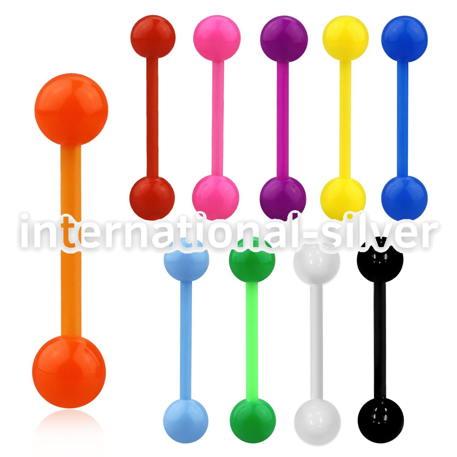 abbsa straight barbells acrylic body jewelry tongue