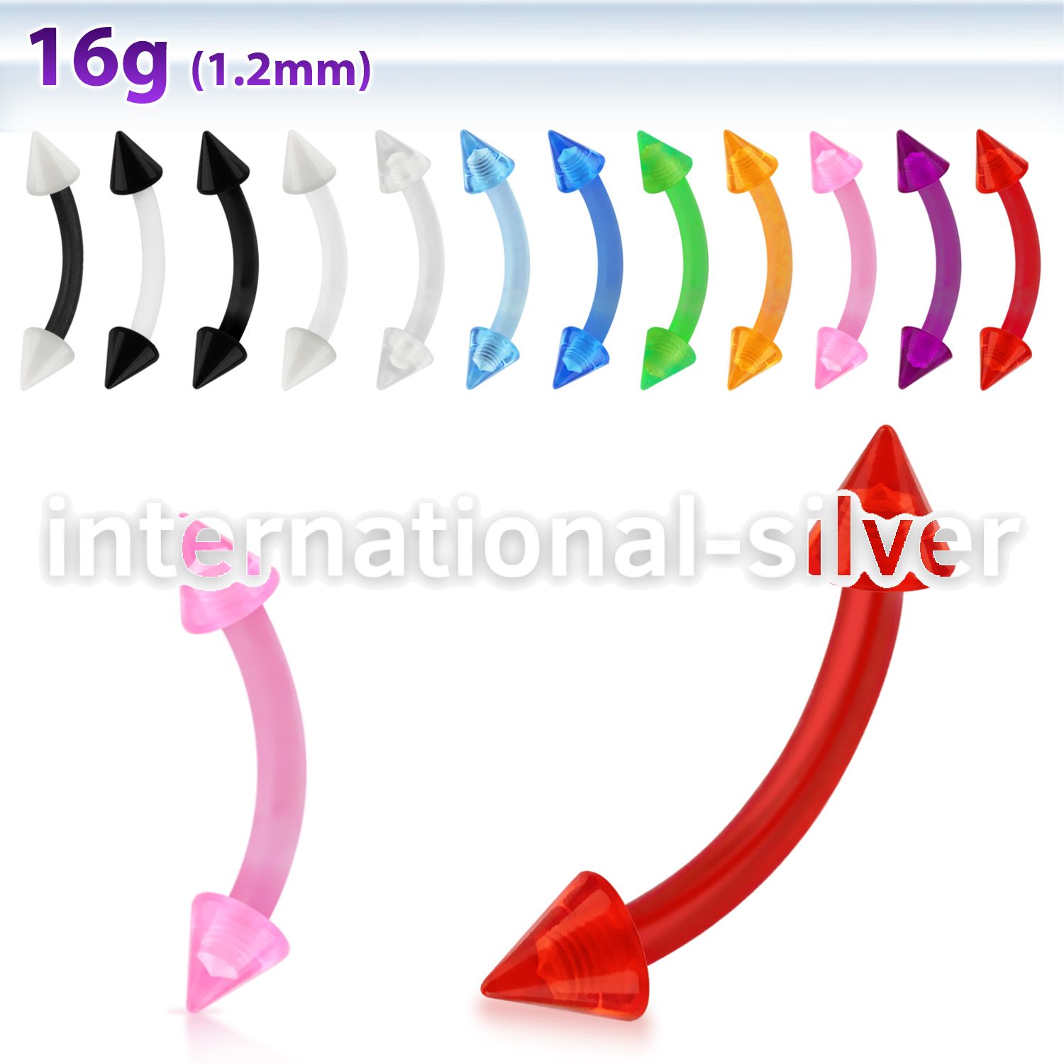 abnevcn micro curved barbells acrylic body jewelry eyebrow