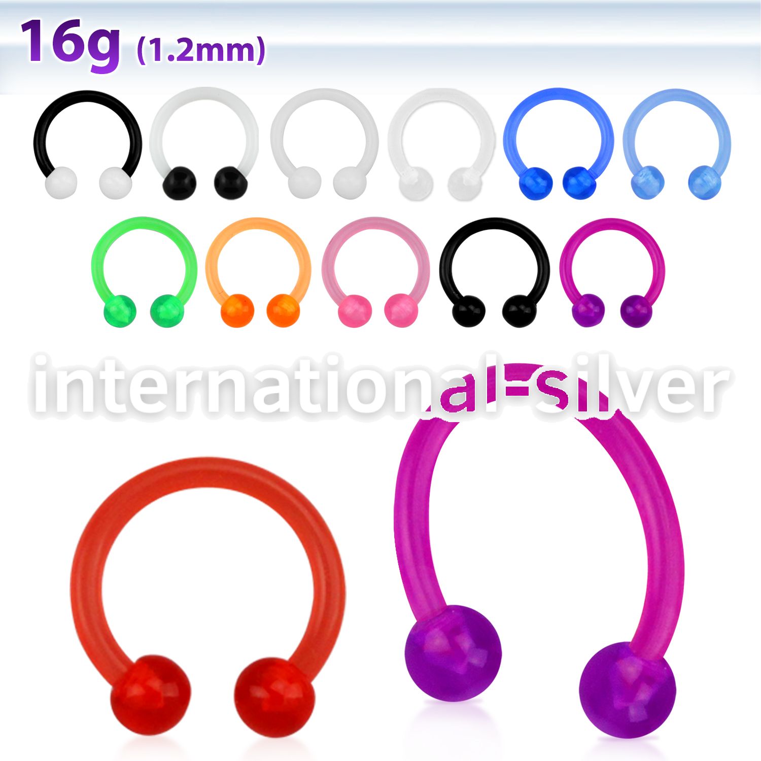 acbevb horseshoes acrylic body jewelry belly button