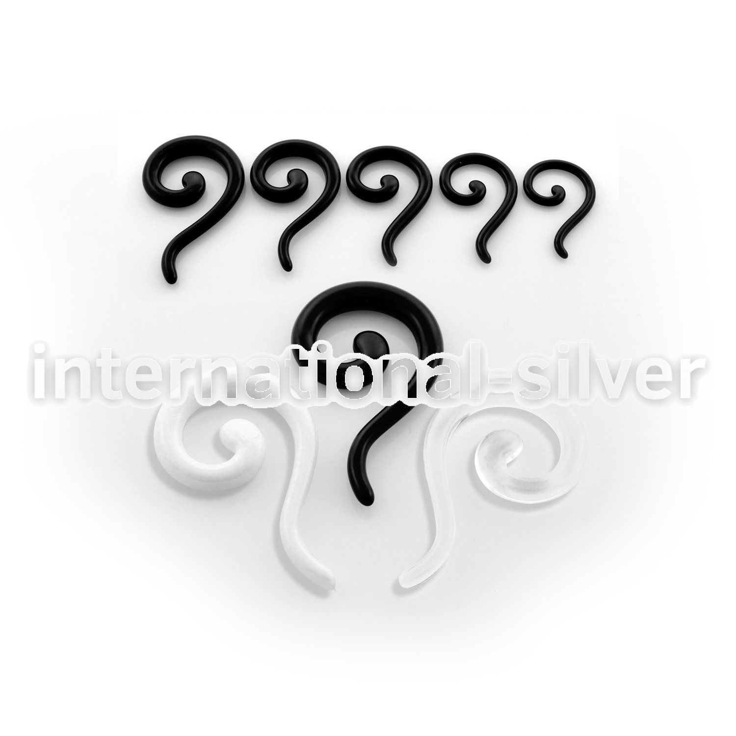 acqu tapers acrylic body jewelry ear lobe