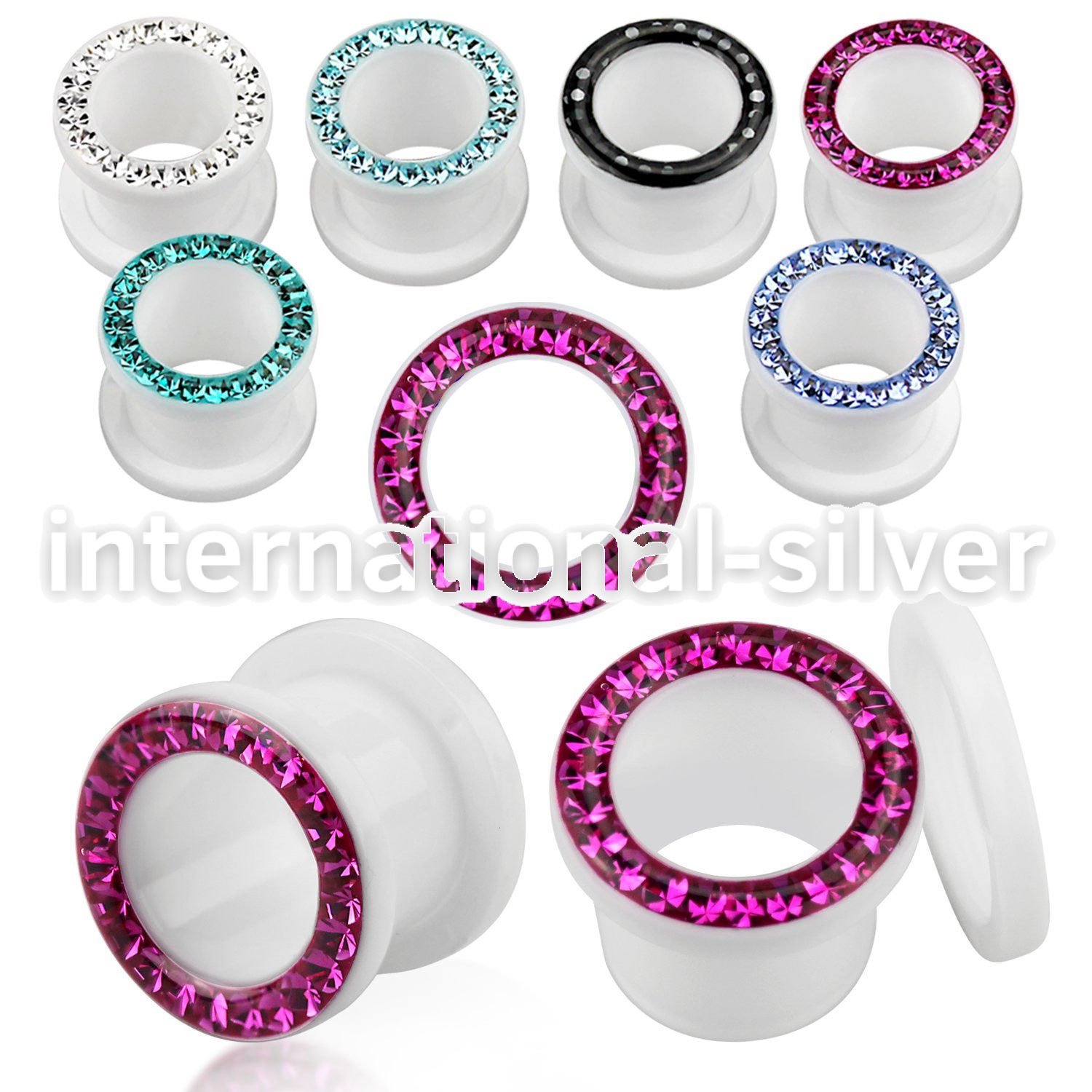 afefr tunnels gauges acrylic body jewelry ear lobe