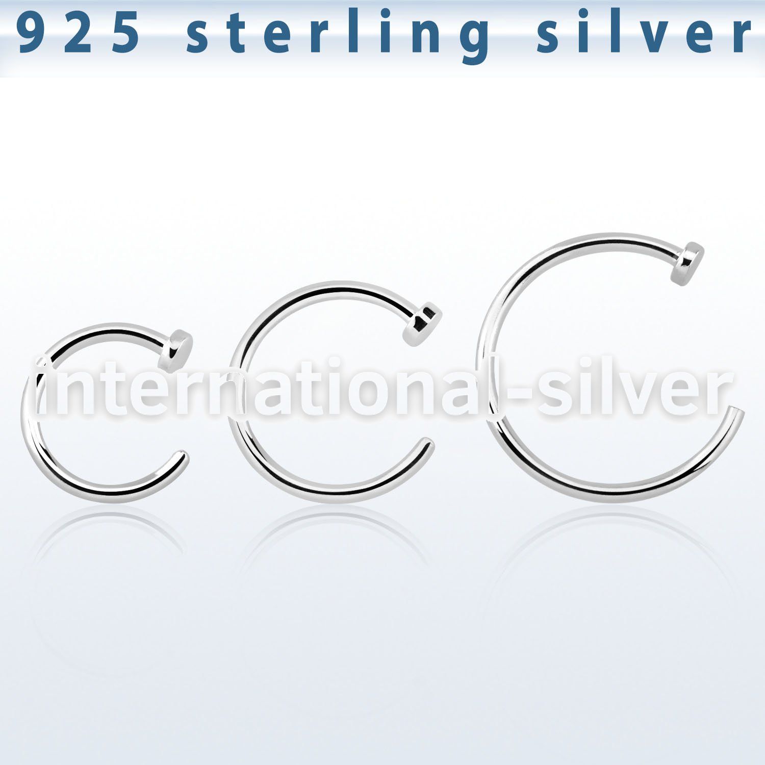 agcln20 nose hoop silver 925 nose