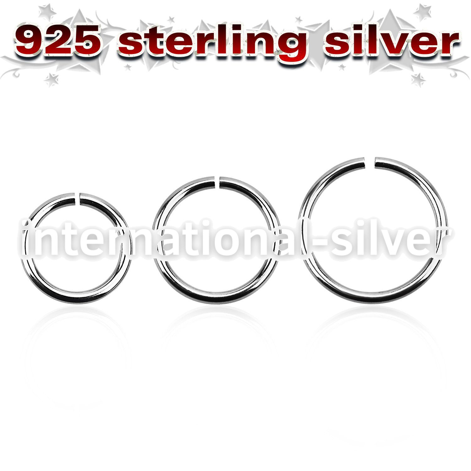 agsel16 seamless segment rings silver 925 tragus