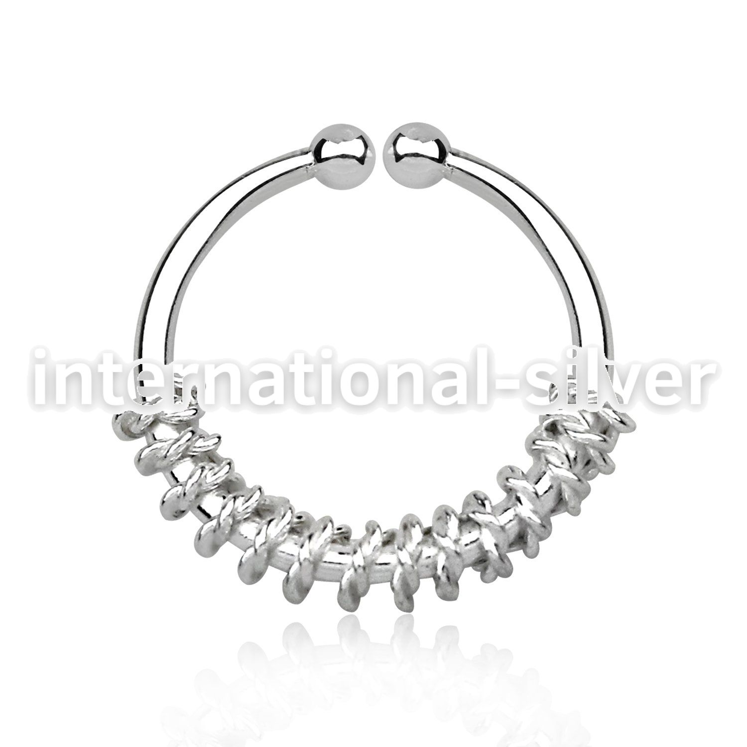 agsep12a fake illusion body jewelry silver 925 septum