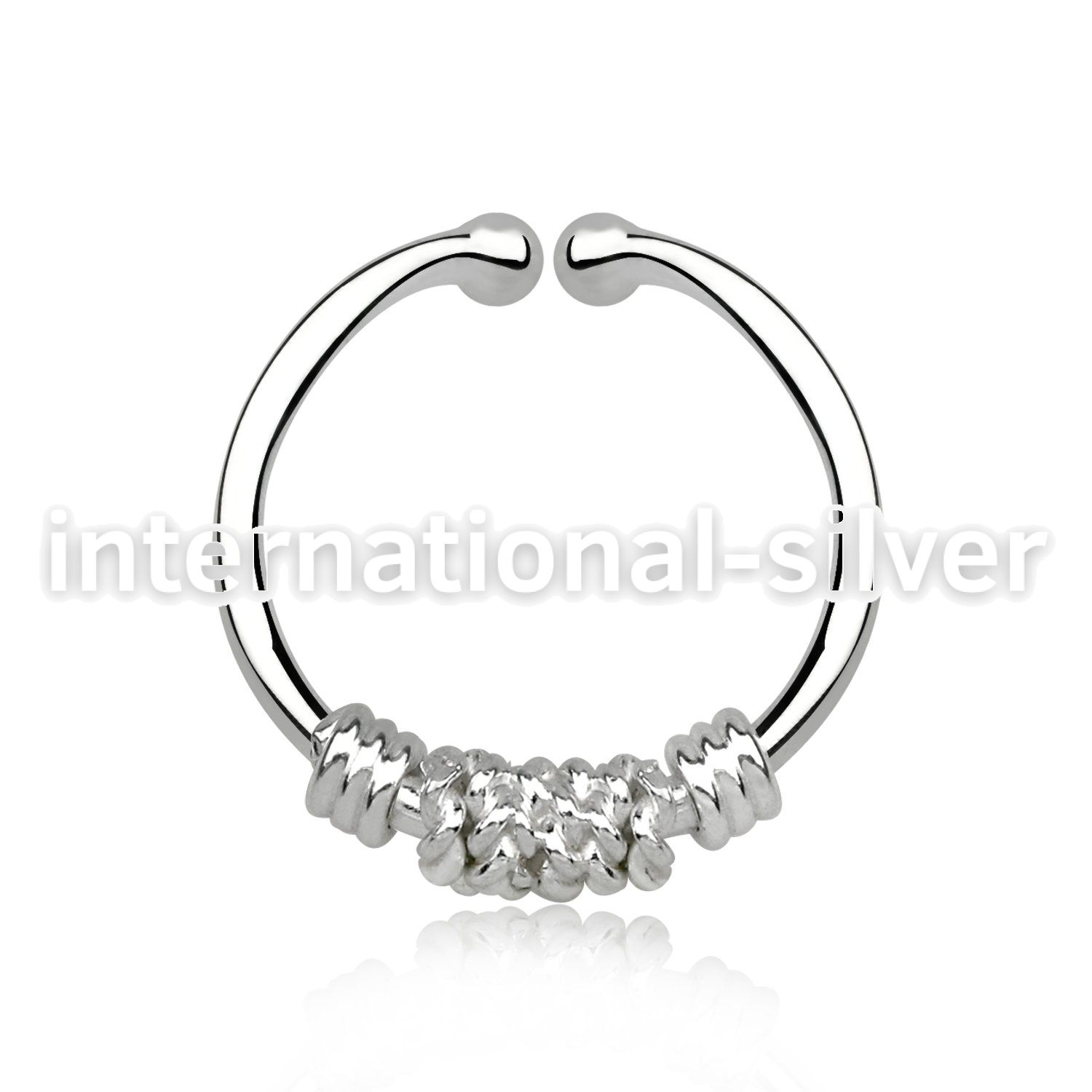 agsep12b fake illusion body jewelry silver 925 septum