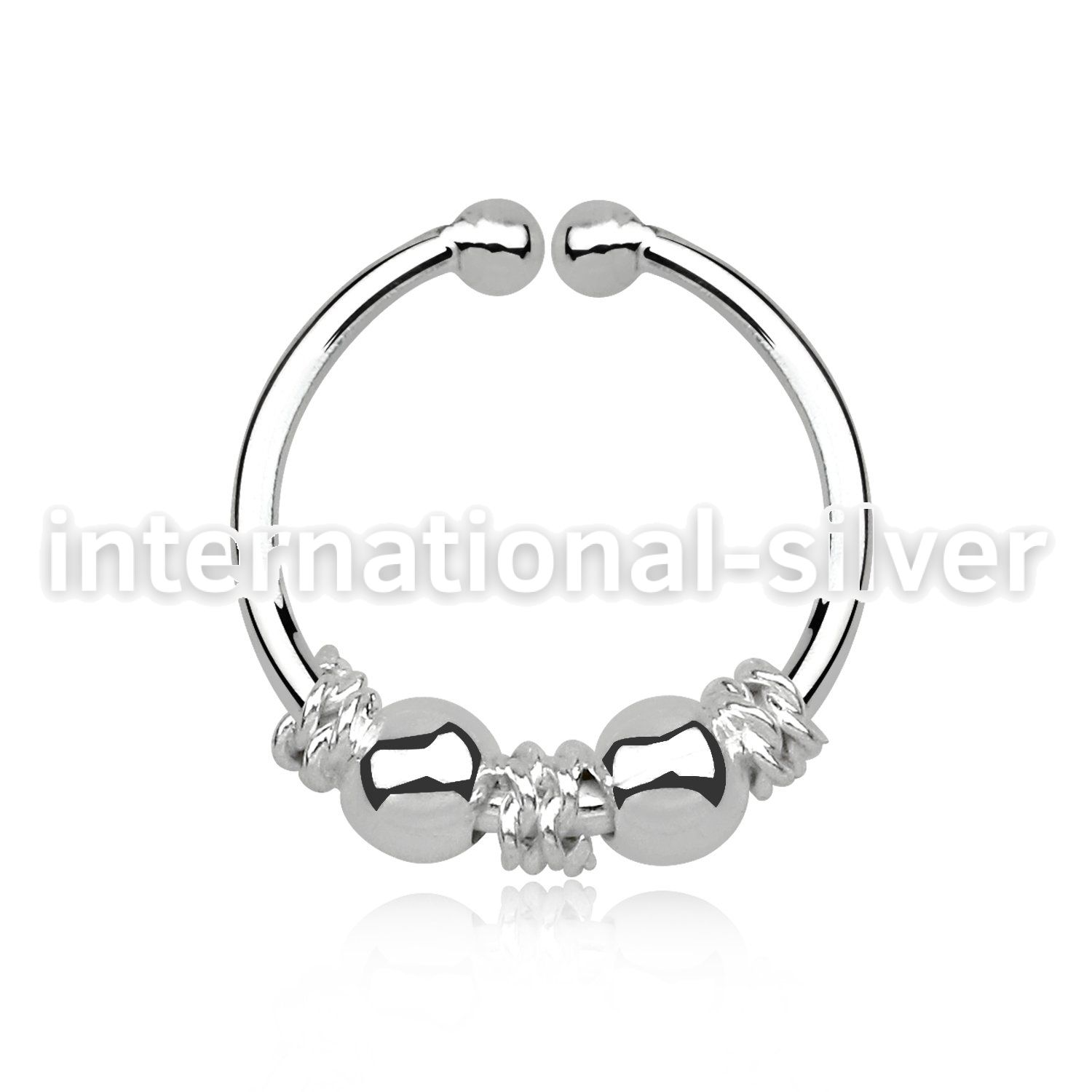 agsep12f fake illusion body jewelry silver 925 septum