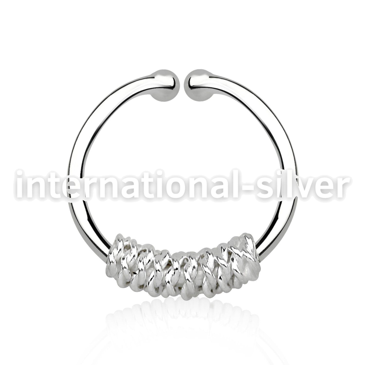 agsep12i fake illusion body jewelry silver 925 septum