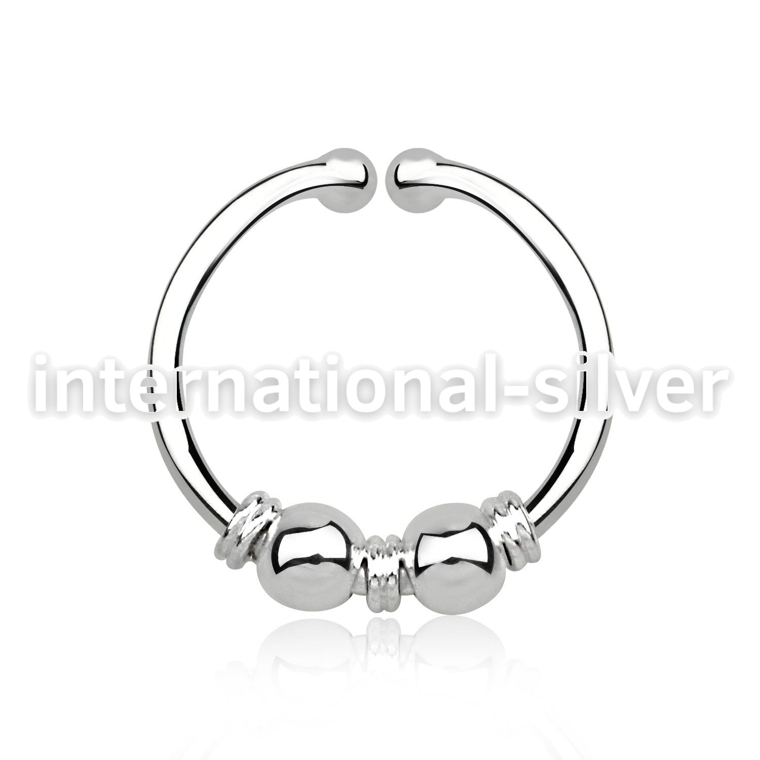 agsep12l fake illusion body jewelry silver 925 septum